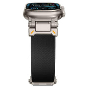 For Apple Watch 46mm / 49mm / 45mm / 44mm Explorer Polyester Nylon Watch Band(Titanium Black)