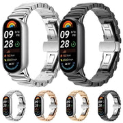 For Xiaomi Smart Band 9 / 8 Irregular Butterfly Buckle Metal Stainless Steel Watch Band(Silver)