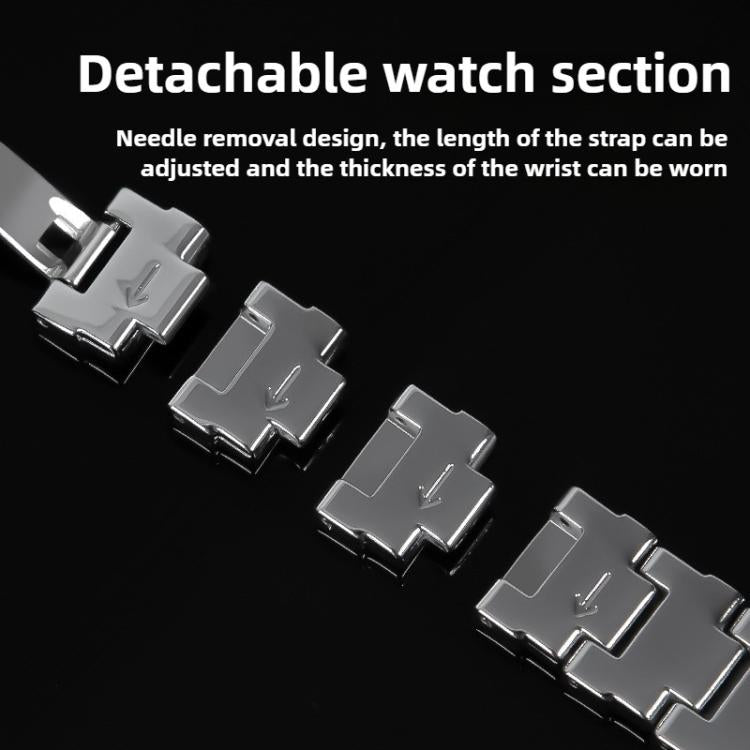 For Xiaomi Smart Band 9 / 8 Irregular Butterfly Buckle Metal Stainless Steel Watch Band(Silver)