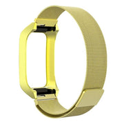 For Xiaomi Mi Band 7 Pro Stainless Steel Frame Integrated Milanese Magnetic Metal Watch Band(Gold)