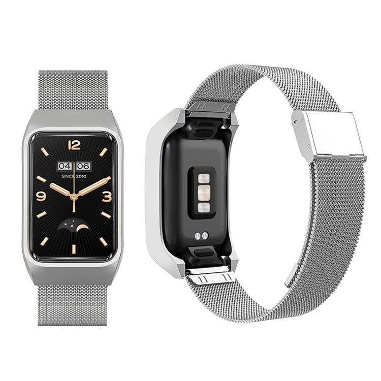 For Xiaomi Mi Band 7 Pro Stainless Steel Frame Integrated Milanese Buckle Metal Watch Band(Silver) - free shipping - PMC TechLife - Order now!