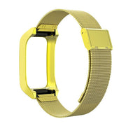 For Xiaomi Mi Band 7 Pro Stainless Steel Frame Integrated Milanese Buckle Metal Watch Band(Gold)