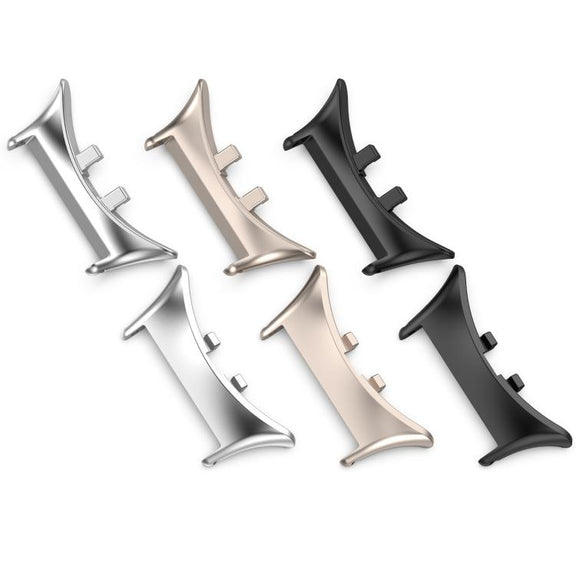 For vivo watch5 1 Pair 20mm 316 Stainless Steel Metal Watch Band Connector(Moonlight White)