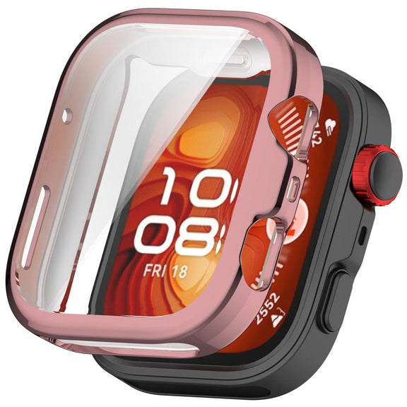 For Huawei Watch Fit 4 Pro Electroplated TPU Full Coverage Watch Protective Case(Pink)