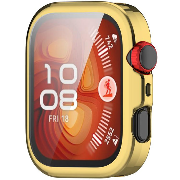 For Huawei Watch Fit 4 Pro Electroplated TPU Full Coverage Watch Protective Case(Gold)