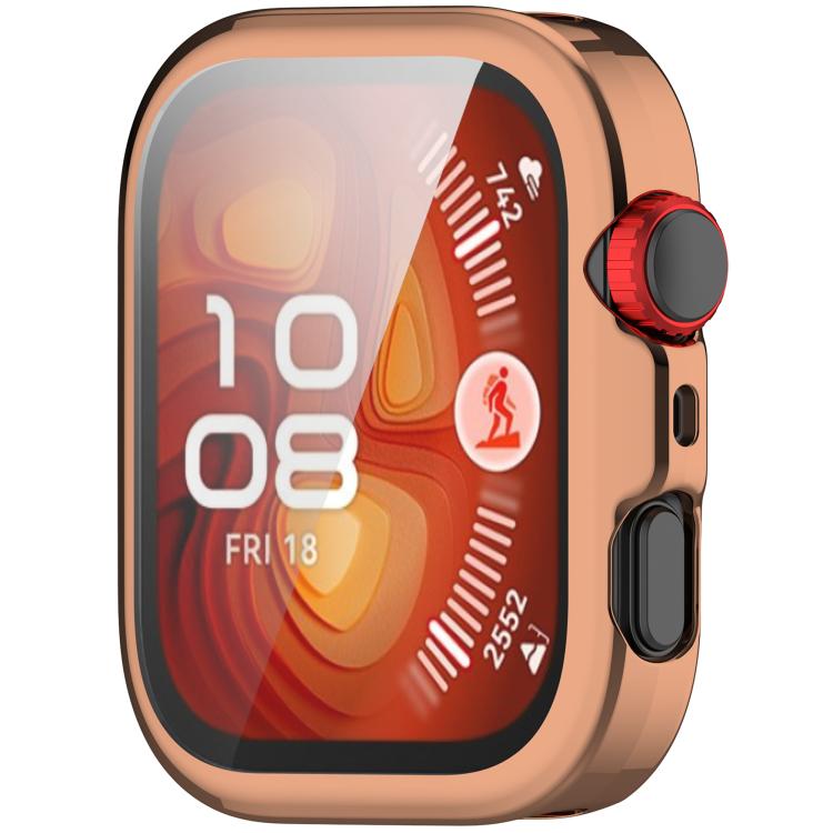 For Huawei Watch Fit 4 Pro Electroplated TPU Full Coverage Watch Protective Case(Rose Gold)