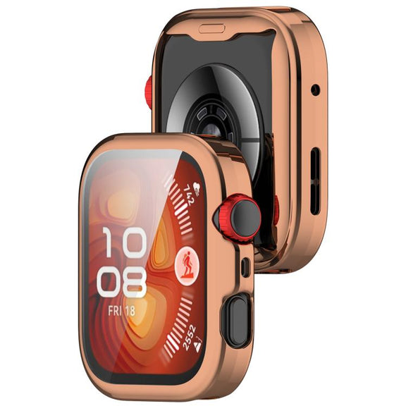 For Huawei Watch Fit 4 Pro Electroplated TPU Full Coverage Watch Protective Case(Rose Gold)