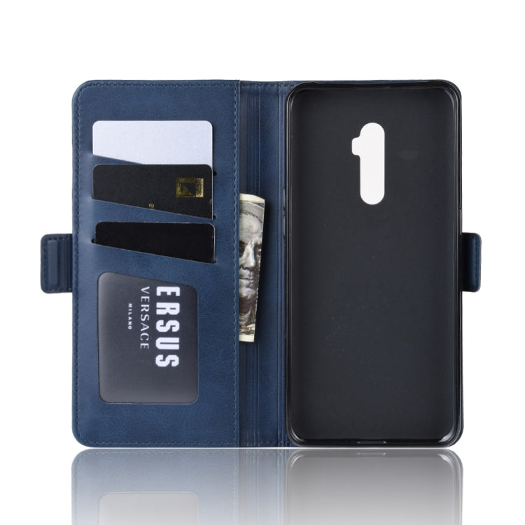 Dual-side Magnetic Buckle Horizontal Flip Leather Case for OPPO Reno 10x Zoom, with Holder & Card Slots & Wallet & Photo Frame(Dark Blue) - OPPO Cases by PMC TechLife | Online Shopping South Africa | PMC TechLife | Buy Now Pay Later Mobicred