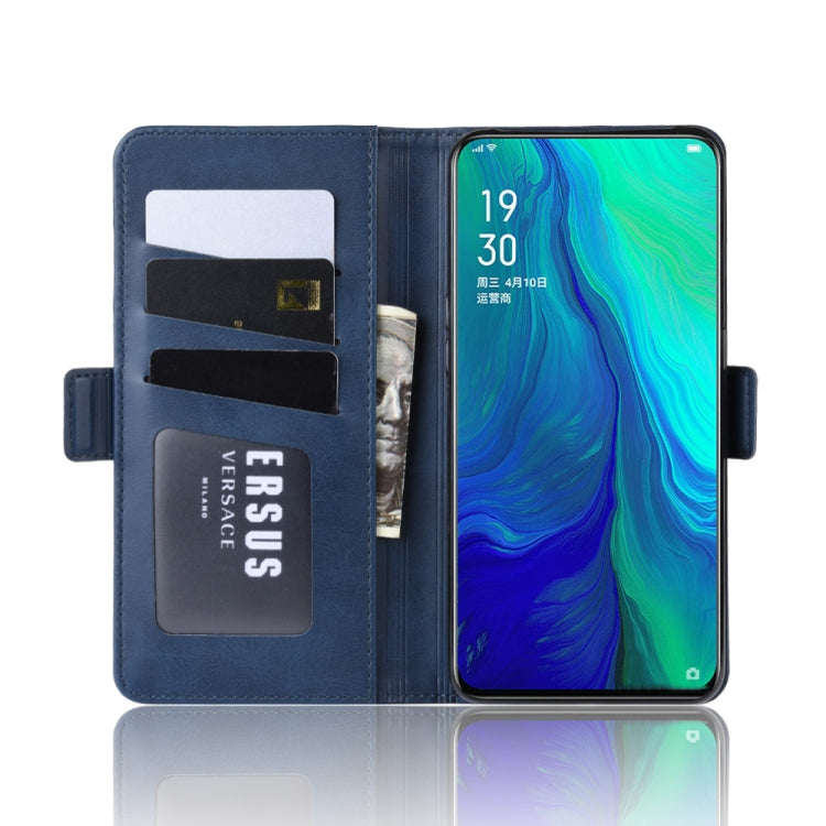 Dual-side Magnetic Buckle Horizontal Flip Leather Case for OPPO Reno 10x Zoom, with Holder & Card Slots & Wallet & Photo Frame(Dark Blue) - OPPO Cases by PMC TechLife | Online Shopping South Africa | PMC TechLife | Buy Now Pay Later Mobicred
