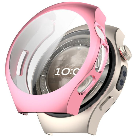For Huawei Watch 5 46mm Electroplated TPU Full Coverage Watch Protective Case(Pink)