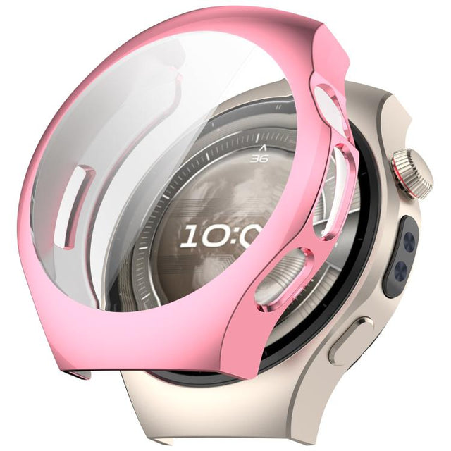For Huawei Watch 5 46mm Electroplated TPU Full Coverage Watch Protective Case(Pink)