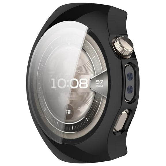 For Huawei Watch 5 46mm Electroplated TPU Full Coverage Watch Protective Case(Black)