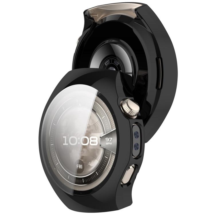 For Huawei Watch 5 46mm Electroplated TPU Full Coverage Watch Protective Case(Black)