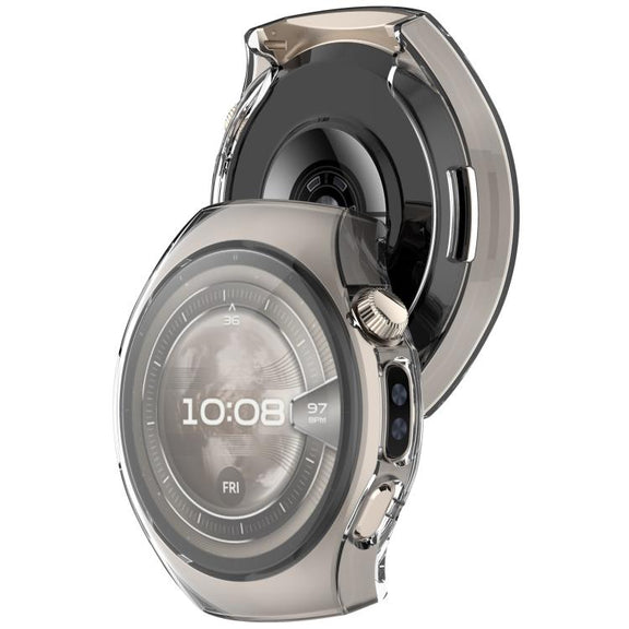For Huawei Watch 5 46mm Electroplated TPU Full Coverage Watch Protective Case(Transparent)