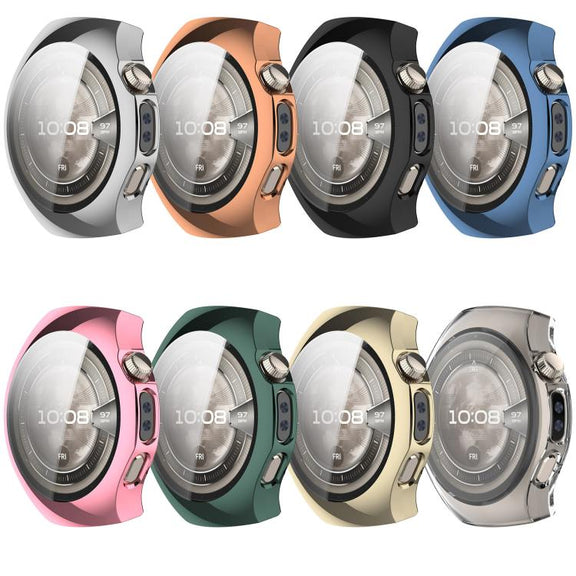 For Huawei Watch 5 42mm Electroplated TPU Full Coverage Watch Protective Case(Light Gold)