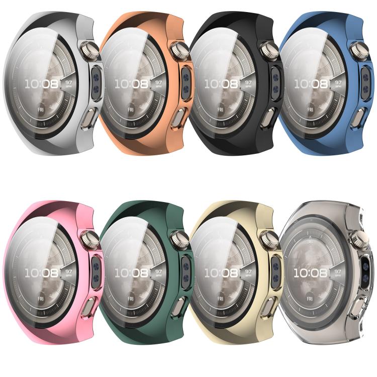 For Huawei Watch 5 42mm Electroplated TPU Full Coverage Watch Protective Case(Light Gold)