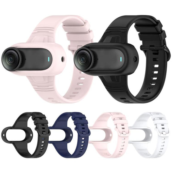 For Insta 360 Go 3 / Go 3S / Go 2 Solid Color Silicone Watch Band(Dark Blue)