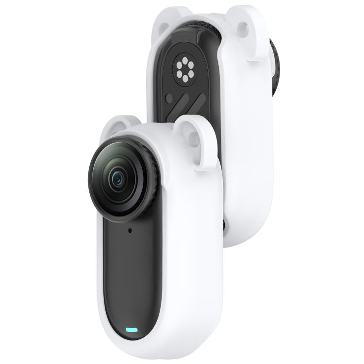 For Insta 360 Go 3S / Go 3  Solid Color Silicone Protective Case(White)