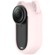 For Insta 360 Go 3S / Go 3  Solid Color Silicone Protective Case(Light Pink)