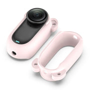 For Insta 360 Go 3S / Go 3  Solid Color Silicone Protective Case(Light Pink)