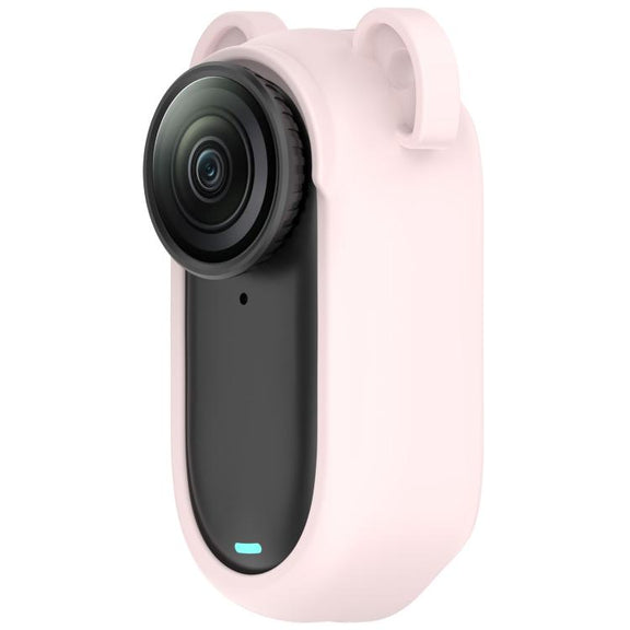 For Insta 360 Go 3S / Go 3  Solid Color Silicone Protective Case(Light Pink)