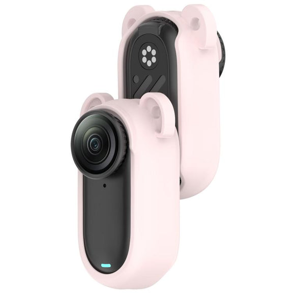 For Insta 360 Go 3S / Go 3  Solid Color Silicone Protective Case(Light Pink)