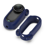 For Insta 360 Go 3S / Go 3  Solid Color Silicone Protective Case(Dark Blue)