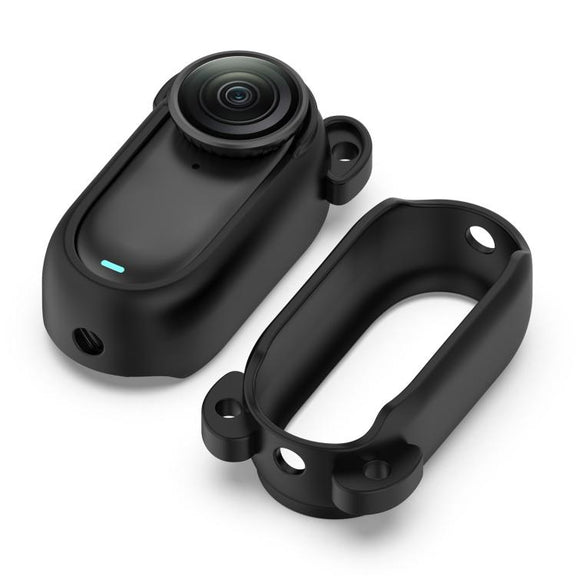 For Insta 360 Go 3S / Go 3  Solid Color Silicone Protective Case(Black)
