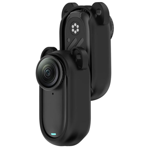 For Insta 360 Go 2 Solid Color Silicone Protective Case(Black)