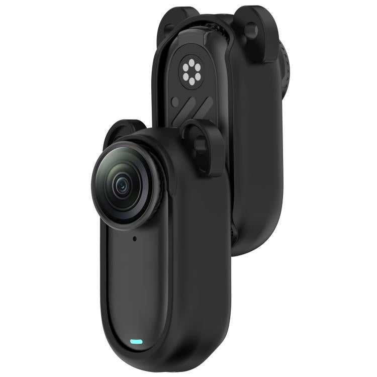 For Insta 360 Go 2 Solid Color Silicone Protective Case(Black)