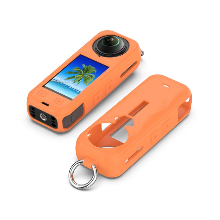 For Insta360 X5 Silicone Protective Case(Orange)