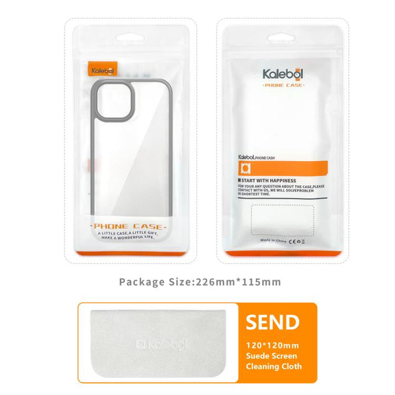 For iPhone 16e Kalebol Gold Shield PC Hybrid TPU Phone Case(Semitransparent)