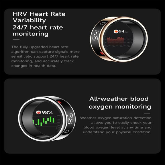 SY01 SIZE 12 Smart Ring, Support Heart Rate / Blood Oxygen / Sleep Monitoring / Multiple Sport Modes(Silver)