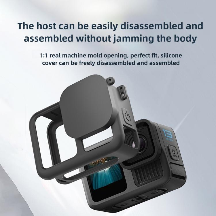 For GoPro HERO13 Black Silicone Protective Case with Wrist Strap & Lens Cover & Side Interface Cover - free shipping - PMC Jewellery - Order now!
