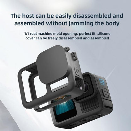 For GoPro HERO13 Black Silicone Protective Case with Wrist Strap & Lens Cover & Side Interface Cover - free shipping - PMC Jewellery - Order now!