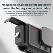 For GoPro HERO13 Black Silicone Protective Case with Wrist Strap & Lens Cover & Side Interface Cover