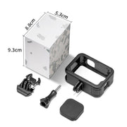 For GoPro HERO13 Black / HERO12 Black Dual Cold Shoes Frame Expansion PA Cage with Side Interface Cover