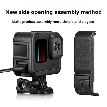 For GoPro HERO13 Black / HERO12 Black Dual Cold Shoes Frame Expansion PA Cage with Side Interface Cover - free shipping - PMC Jewellery - Order now!