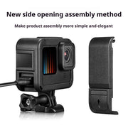 For GoPro HERO13 Black / HERO12 Black Dual Cold Shoes Frame Expansion PA Cage with Side Interface Cover