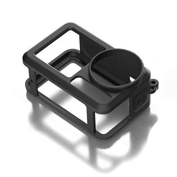 For DJI Action 5 Pro / 4 / 3 Soft Silicone Shockproof Protective Case Cover with Lens Cap(Black)