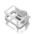 For DJI Action 5 Pro / 4 / 3 Soft Silicone Shockproof Protective Case Cover with Lens Cap(Gray White) - free shipping - PMC TechLife - Order now!