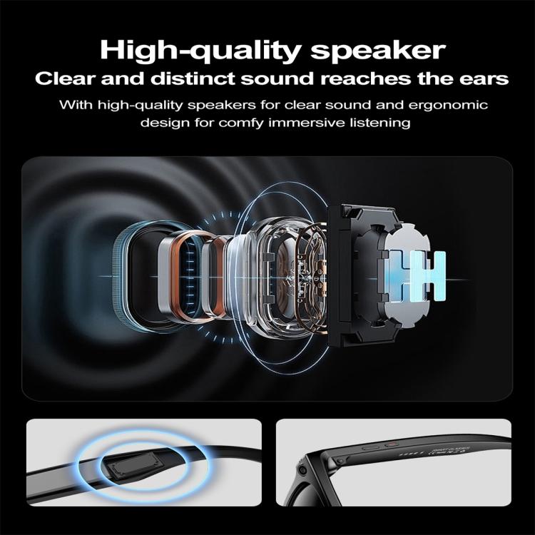 W600 Smart Glasses, Support AI Conversation / AI Photo Recognition / Bluetooth Call(Black) - Smart Glasses by PMC TechLife | Online Shopping South Africa | PMC TechLife | Buy Now Pay Later Mobicred