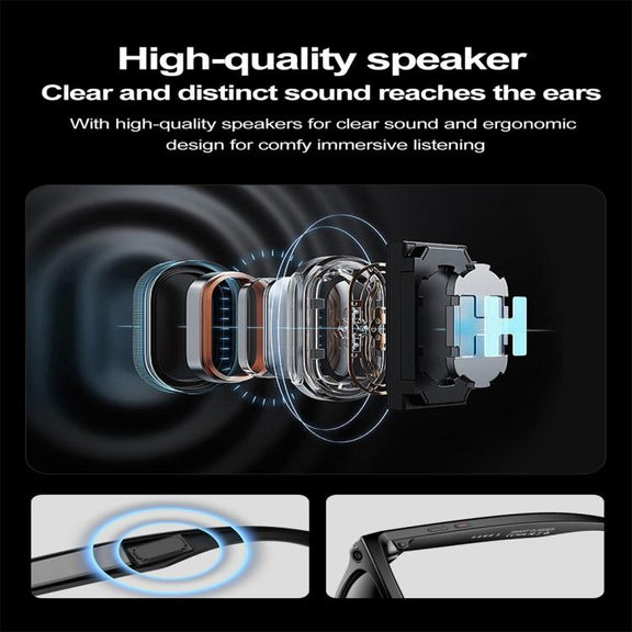W600 Smart Glasses, Support AI Conversation / AI Photo Recognition / Bluetooth Call(Black)