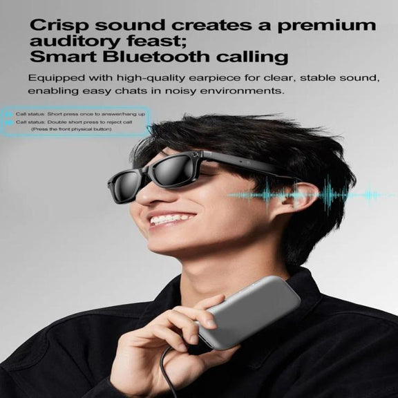 W600 Smart Glasses, Support AI Conversation / AI Photo Recognition / Bluetooth Call(Black)