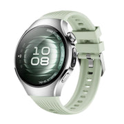 For Huawei Watch 5 42mm Vertical Silicone Watch Band(Official Green)