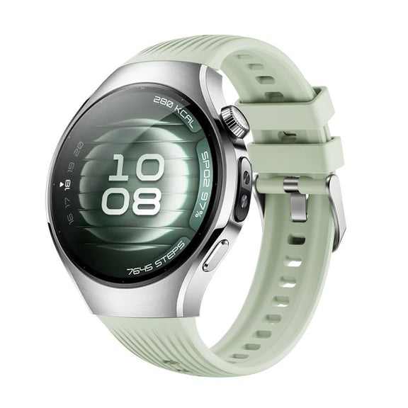 For Huawei Watch 5 42mm Vertical Silicone Watch Band(Official Green)