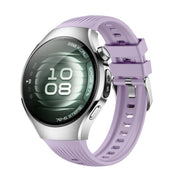 For Huawei Watch 5 42mm Vertical Silicone Watch Band(Light Purple)