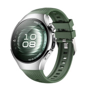 For Huawei Watch 5 42mm Vertical Silicone Watch Band(Wilderness Green)