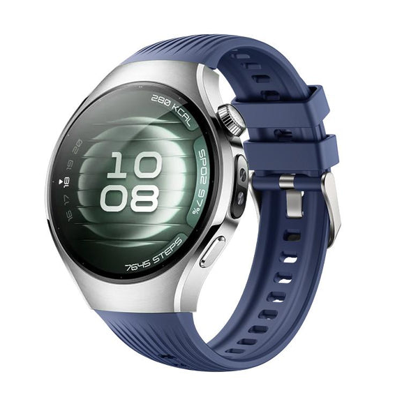 For Huawei Watch 5 42mm Vertical Silicone Watch Band(Raw Blue)