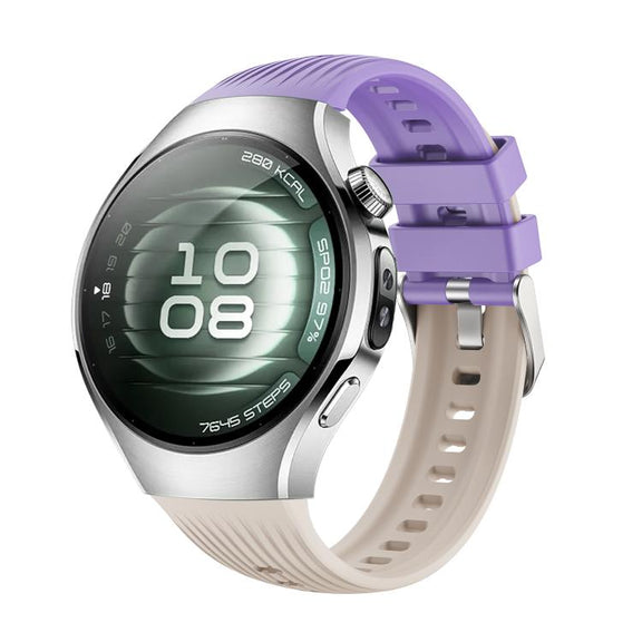 For Huawei Watch 5 42mm Vertical Silicone Watch Band(Starlight Purple)
